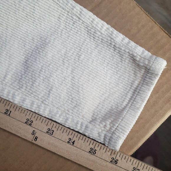 PAIGE Womens SZ 25 Hoxton Ankle Corduroy Pants Cream - Picture 10 of 15